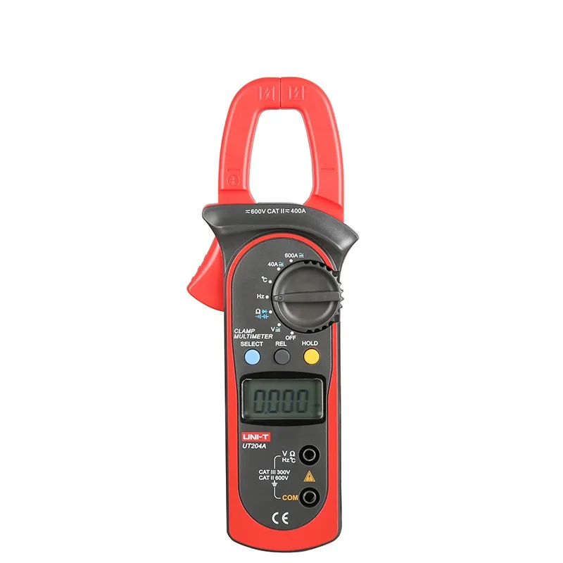 UNI T клещи UT204A ac dc токовые V/F/C измерительные мультиметр ЖК цифровой ut204a ut