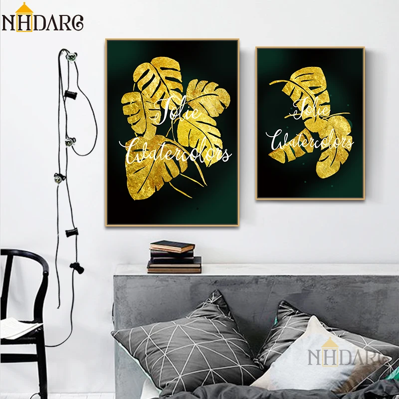 

Modern Green Natural Leaves Posters And Prints Wall Art Canvas Painting Pictures For Living Room Modern Nordic Home Decoration