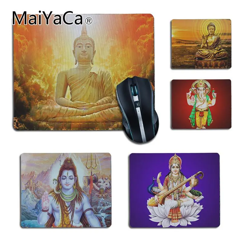 MaiYaCa мой любимый Будда Hinduism индивидуальные коврики для мыши компьютерный Аниме