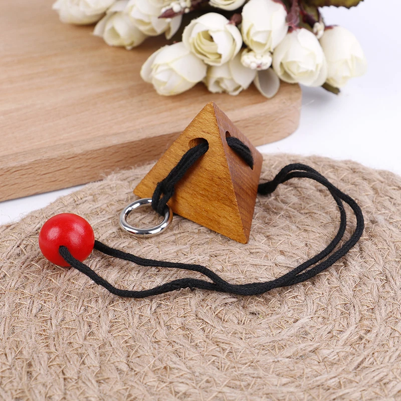 Новый деревянный пазл IQ Rope головоломка для развития логики головоломки игра