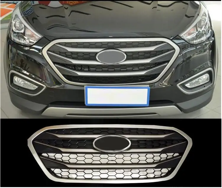 Стильный чехол для hyundai ix35 2013- высококачественный АБС передняя решетка отделка гоночных грилей отделка Аксессуары для окружающей среды
