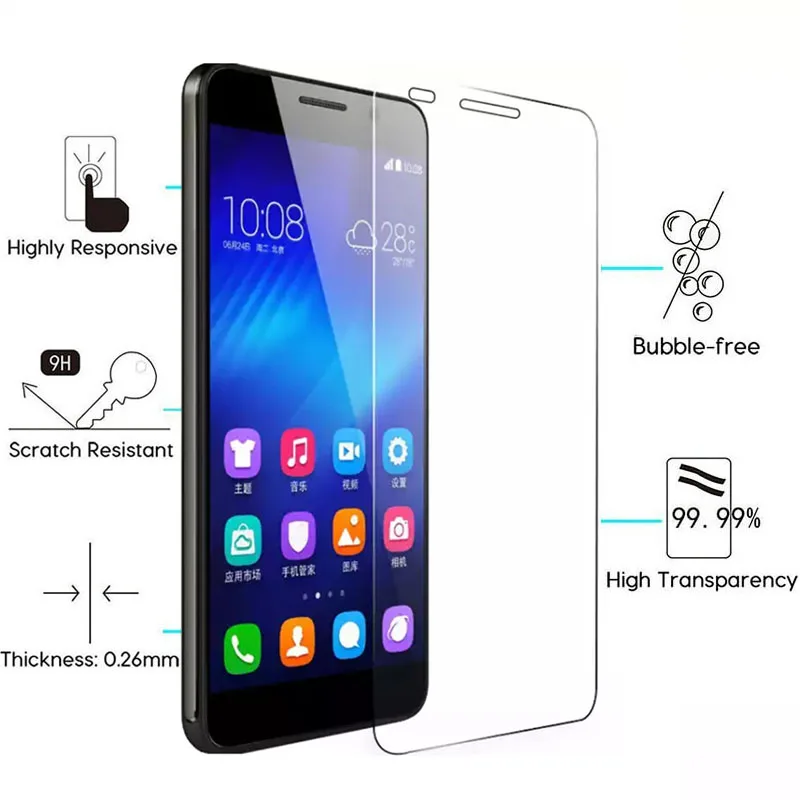 Защитное стекло на Honor 6A закаленное для Huawei honor 6C Pro 6X 6 C X A C6 X6 A6 | Мобильные телефоны