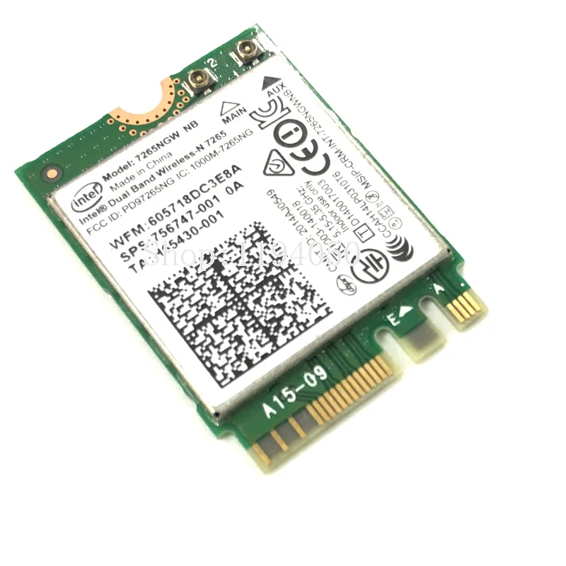 Новинка для двухдиапазонного беспроводного ПК Intel N 7265 7265NGW 802.11N 2x2 WiFi 300 Мбит/с NGFF M.2