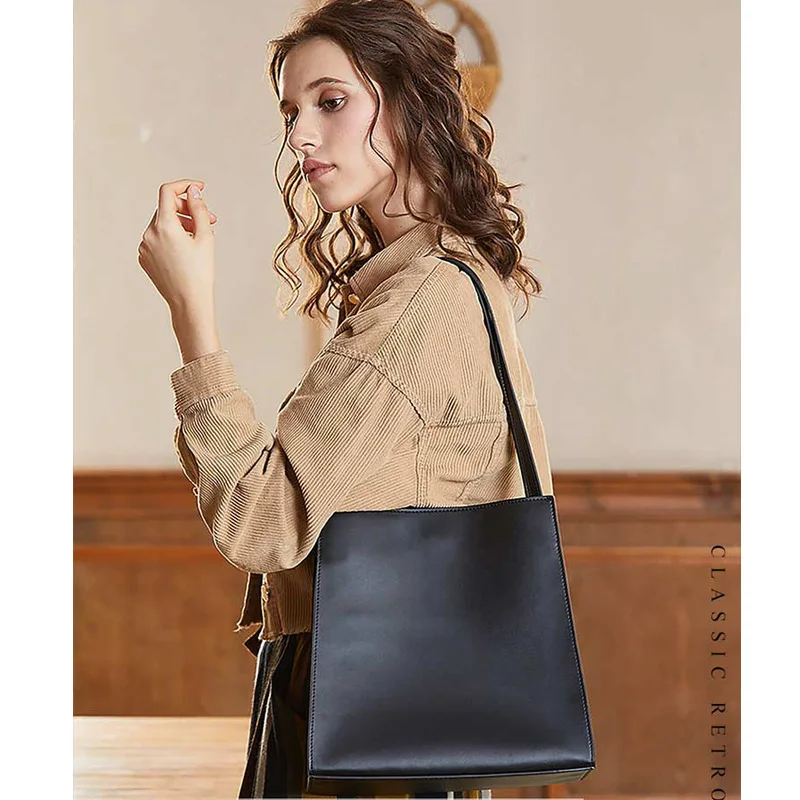 Сумка из воловьей кожи на одно плечо сумка натуральной для женщин через с ручкой