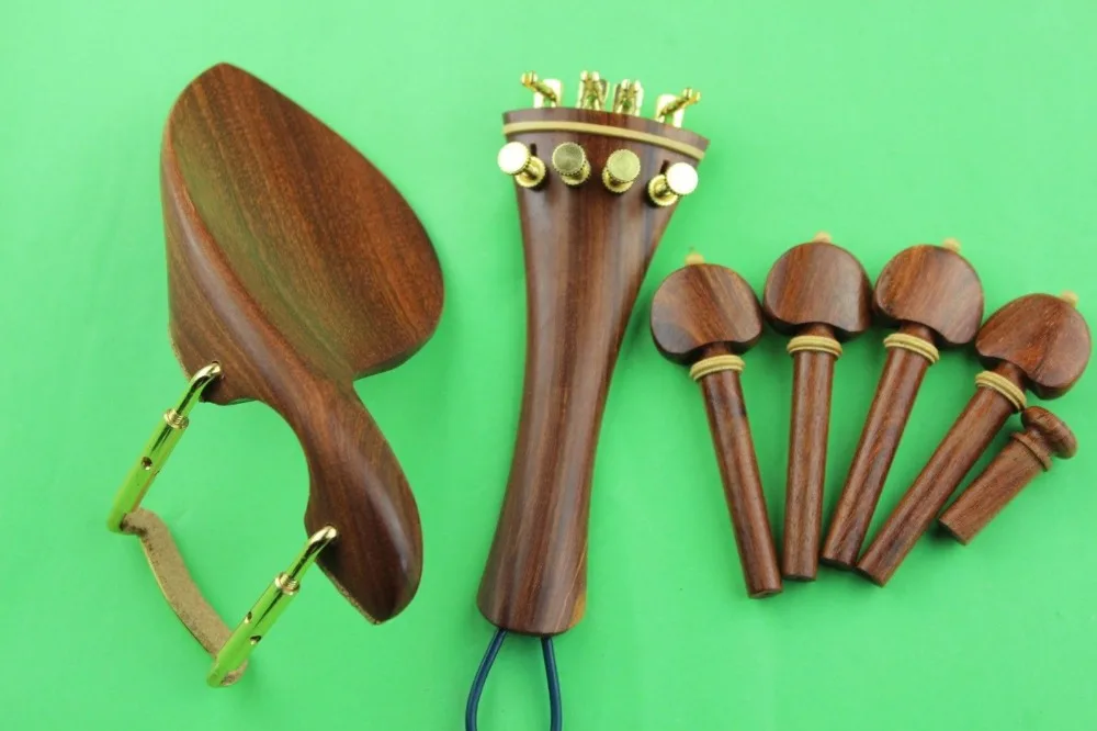 

1 set top rose wood violin parts 4/4 Luthier parts, violin accessories