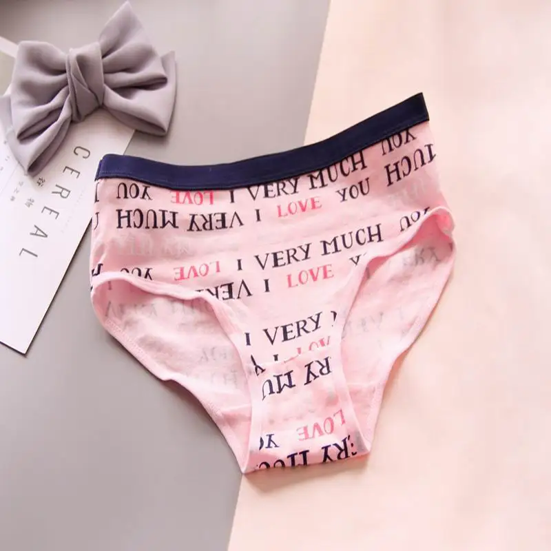 Новые женские 100% хлопок трусики со средней талией размера плюс сексуальные трусы