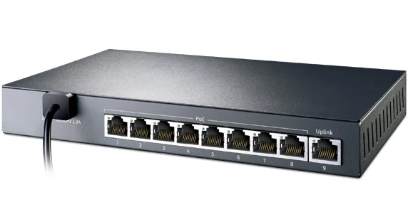 Replace Tenda TEF1109P-8-63W 9-Port 100Mbps Fast Ethernet Network PoE Switch 802.3af/at 100M 83W Power 4KV LightningProtect | Компьютеры и