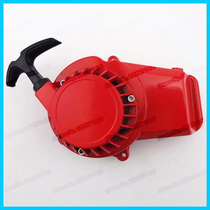 Aluminum Alloy Pull Start Recoil Starter Red For 47cc 49cc 2 Stroke Mini Kid Quad ATV Dirt Bike Pocket minimoto |