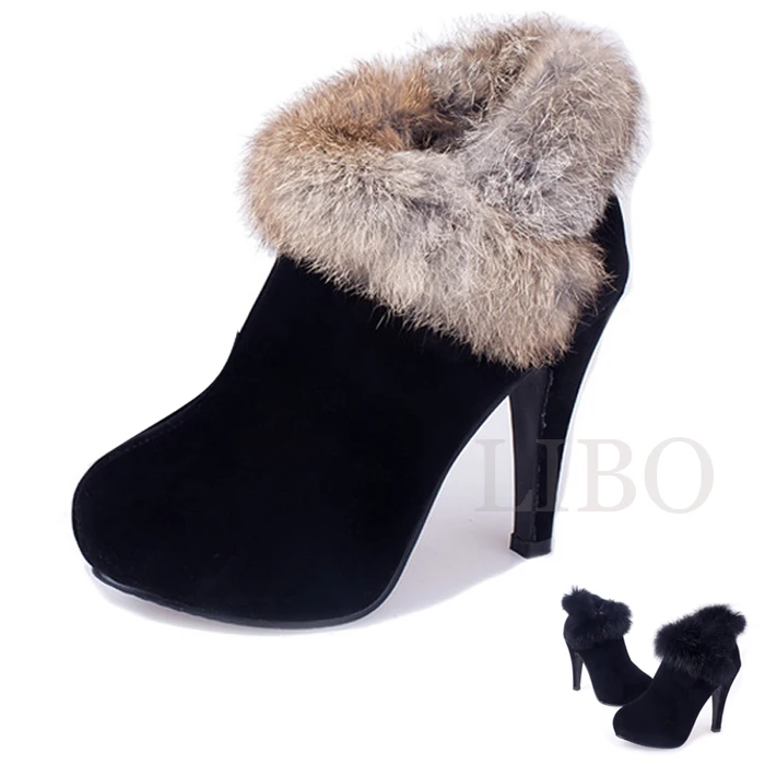 Кожаные сапоги Новая женская европейская мода зимой в 2014 году Водонепроницаемые