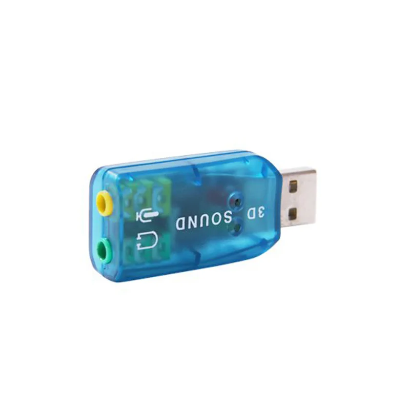 Внешняя звуковая карта USB 5 1 с поддержкой 3-мерного звука для ПК ноутбука 3*3*3 см |