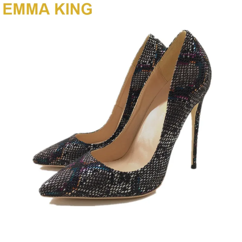 

Brand New Snakeskin Print Leather Heels Sexy Pointy Toe Women High Heels Ladies Pumps Stiletto Party Shoes Club Show Pumps 35-43