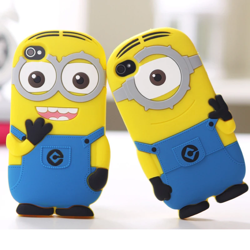3D мультфильм Гадкий я Желтый Миньоны чехол мягкий силиконовый материал Чехол для
