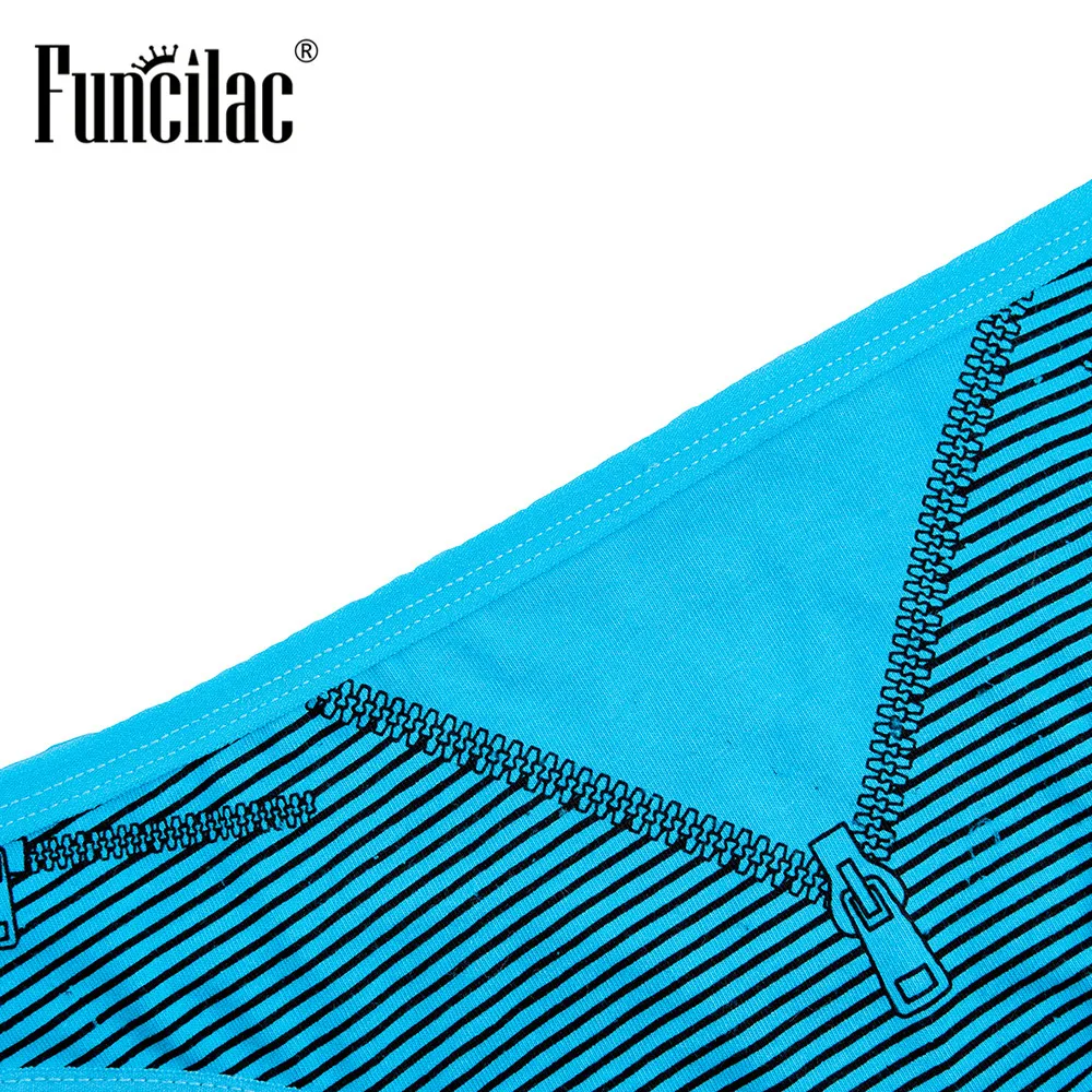 FUNCILAC хлопковые танга сексуальные женские стринги и на молнии с принтом Femme нижнее