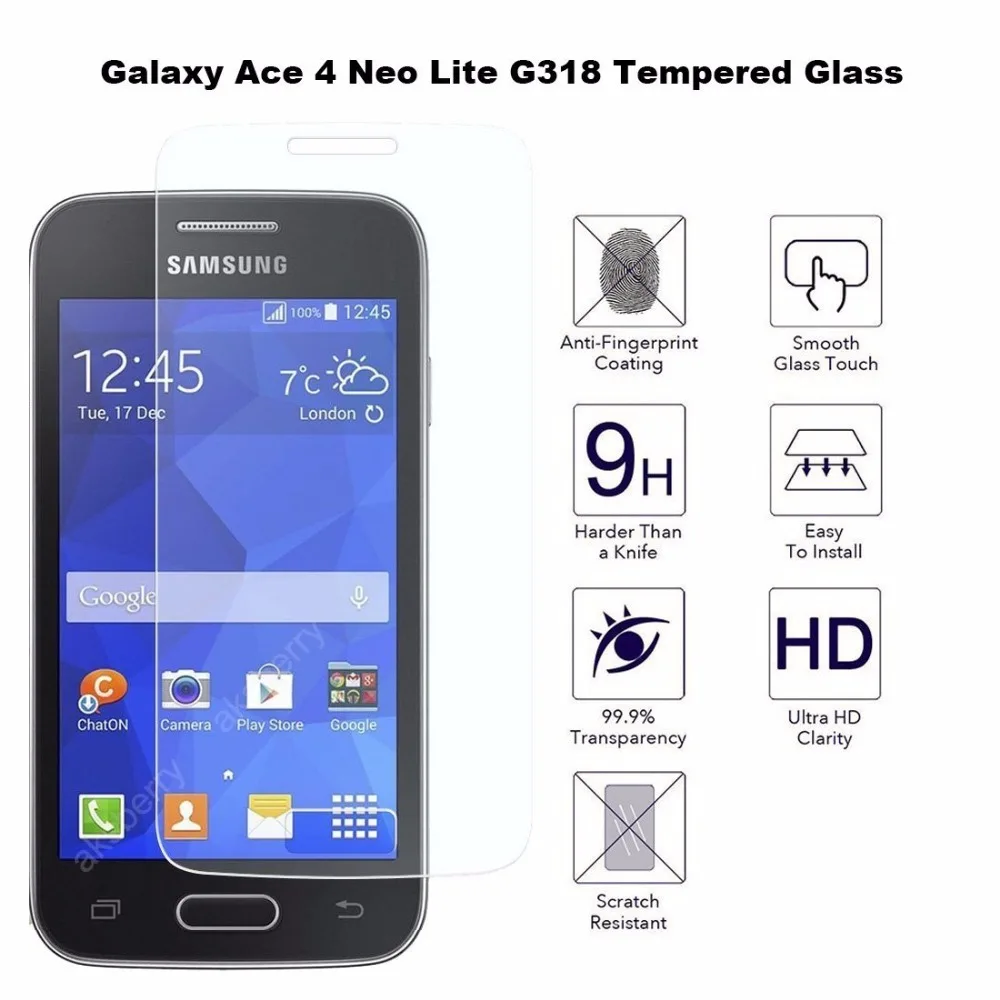 Закаленное стекло для защиты экрана Samsung Galaxy Ace 4 Neo SM G318H Trend 2 Lite Dous V Plus G313H Ace4 Nxt