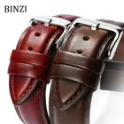 Кожаный ремешок для часов BINZI, ремешок для часов 22 мм 20 мм 18 мм 16 мм 14 мм для мужчин и женщин для часов на ремне tissot