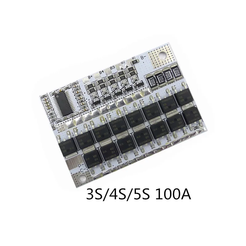 5S 100A BMS 12В 220В 21В Защитная печатная плата литий-ионного LMO Ternary литиевого