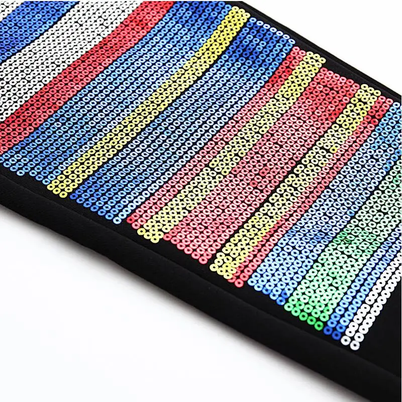 Новинка 2017 года прибытие осень Полосатый блестками энергичный шаровары Женская