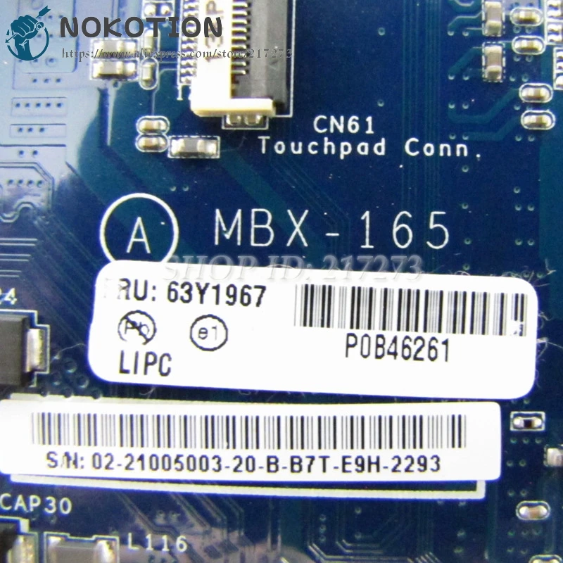 NOKOTION для Sony Vaio VGN FZ240E FZ материнская плата ноутбука DDR2 Free CPU A1369752B MBX 165 1P 0076500 8010