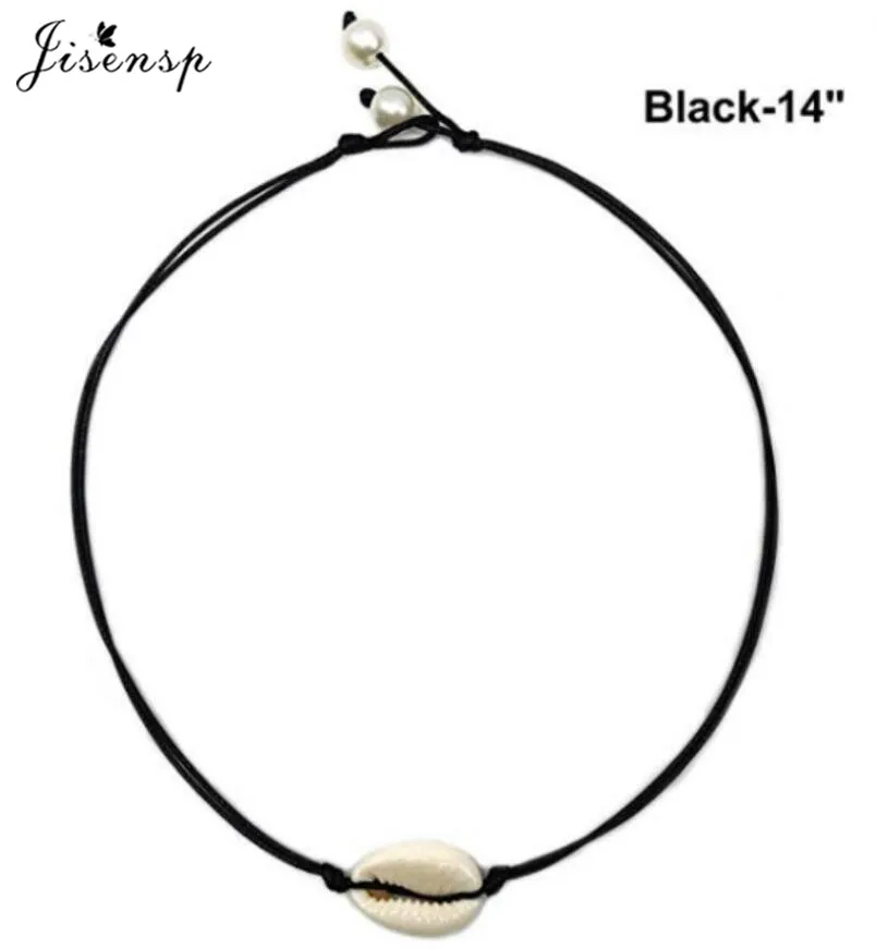 Jisensp Summer Style Shells Charm Necklace Handmade Seashell Chokers Necklaces Fashion Jewelry for Women Girls Party Gift |