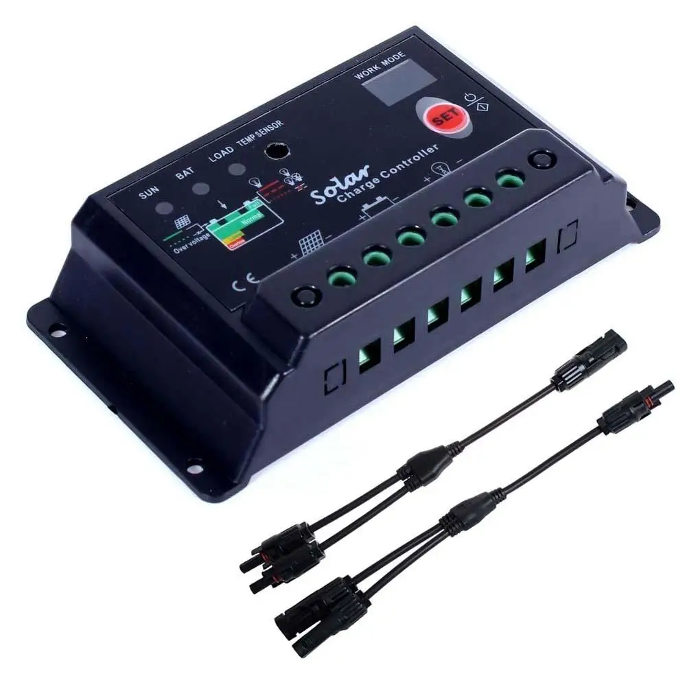 20A AMP 12V / 24V Панели солнечные зарядки Батарея регулятор гелиевый аккумулятор + 1