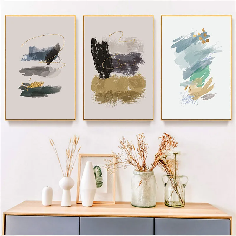 Home Decor Nordic Canvas Painting Modern Abstract Wall Art Bedroom Living Room Print Minimalist Poster Colorful | Дом и сад