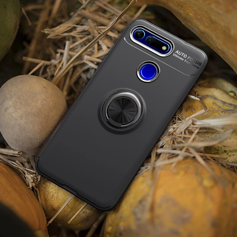 Чехол с кольцом-держателем для Huawei Honor View 20 мягкий силиконовый чехол телефона V20 6 4
