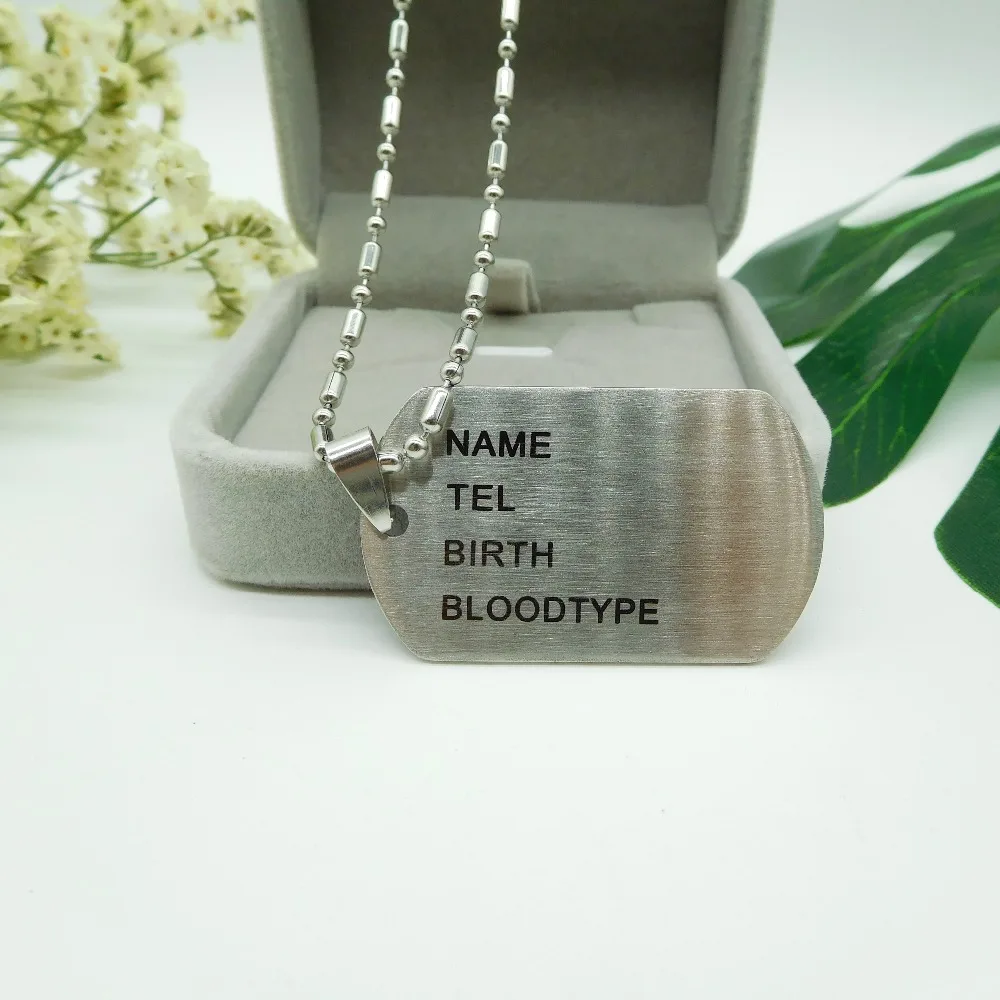 Мужское ожерелье HC из нержавеющей стали подвеска жетоны для собак армейская