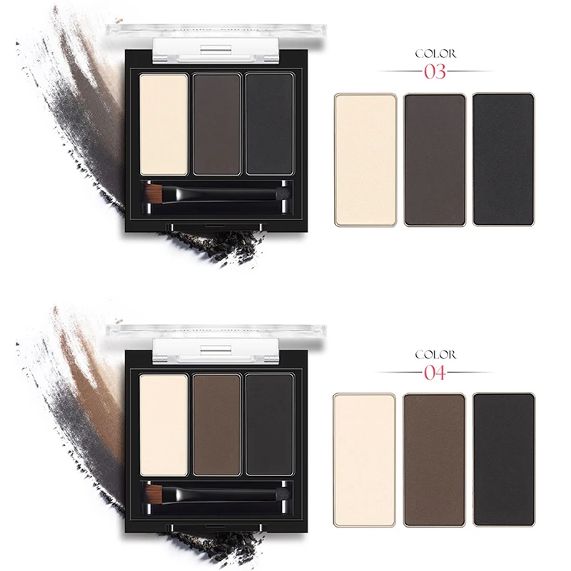 1 бровей крем косметический кисти + зеркало коричневый Черный Eye Brow Powder