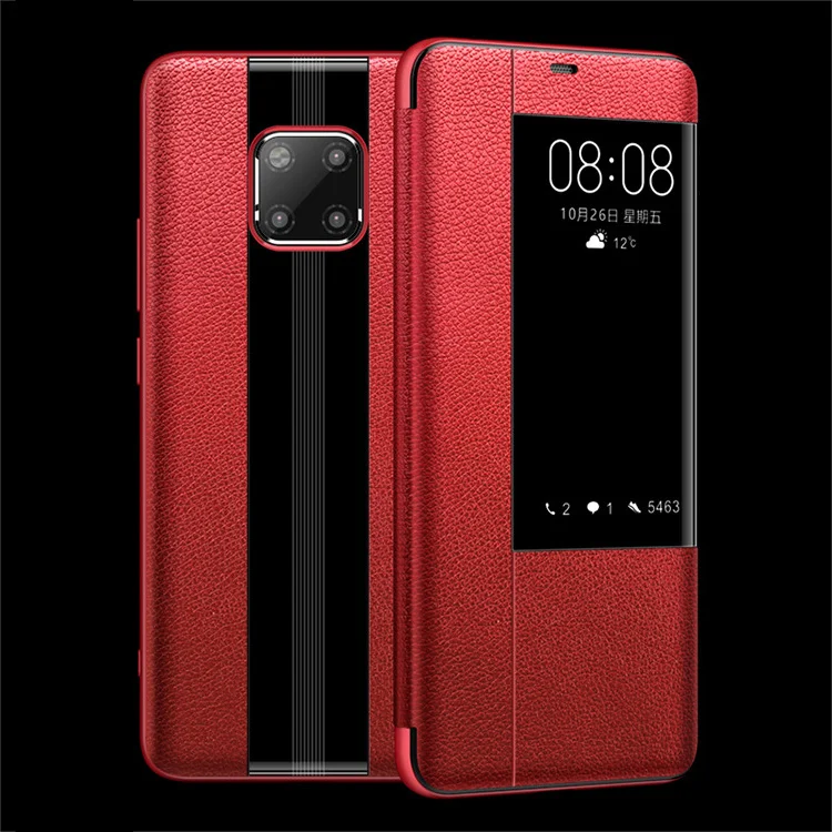 Red Mate 30 Роскошный чехол из натуральной кожи для huawei mate 20 pro чехол mate 20RS кожаный флип-чехол для huawei mate 20 X защитная крышка - Цвет: Red