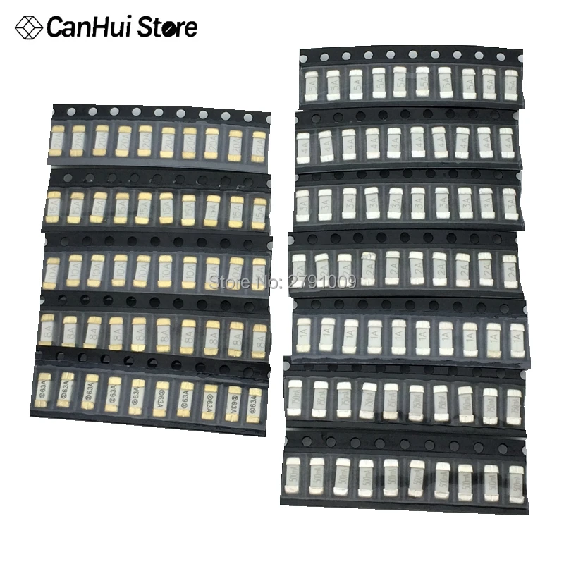 10 шт. 1808 125 В 0451 SMD Быстрый Предохранитель 0.5A 0.75A 1A 2A 3A 4A 5A 6.3A 8A 10A 15A 20A 500MA 750MAultra rapid