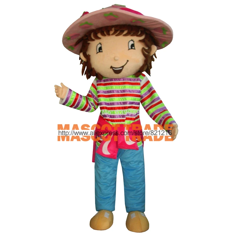Лидер продаж костюм для девочек с изображением улыбки клубники девушка-талисман
