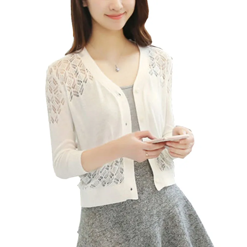 Женский свитер ZY3342 короткий тонкий с вырезом на весну и лето|cardigan thin|female cardiganshort