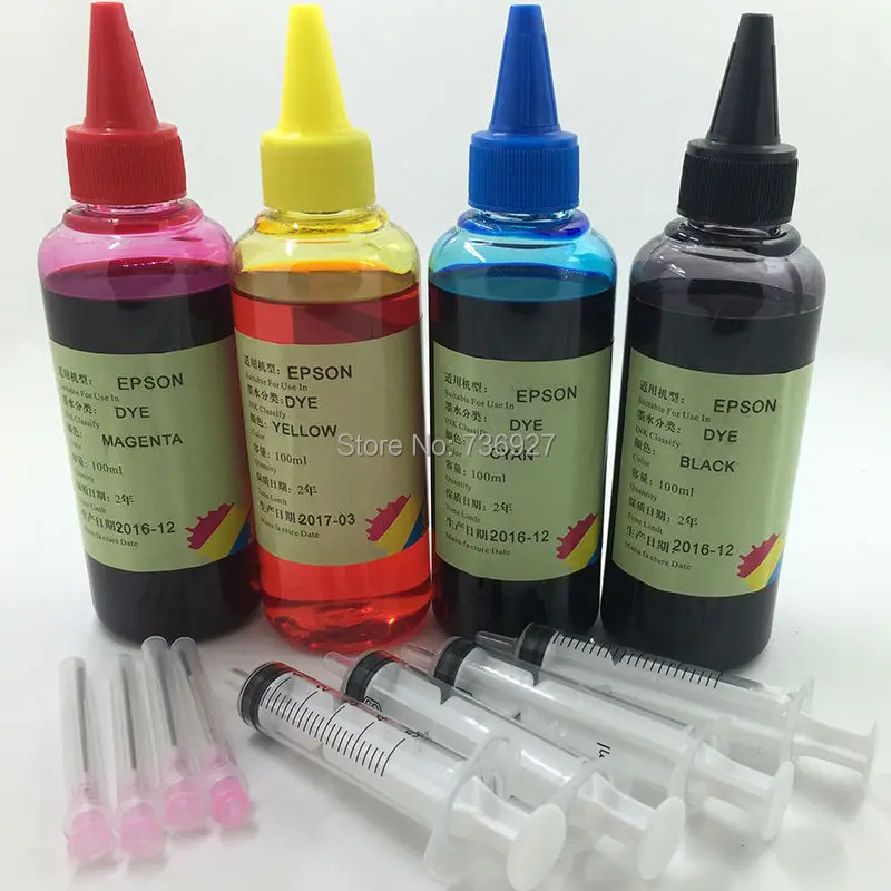 4 шт. чернила для принтера Epson Stylus D68 D88 DX3800 DX3850 DX4200 DX4250 DX4800 X4850 100 мл|dye ink|ink for epsonrefill ink