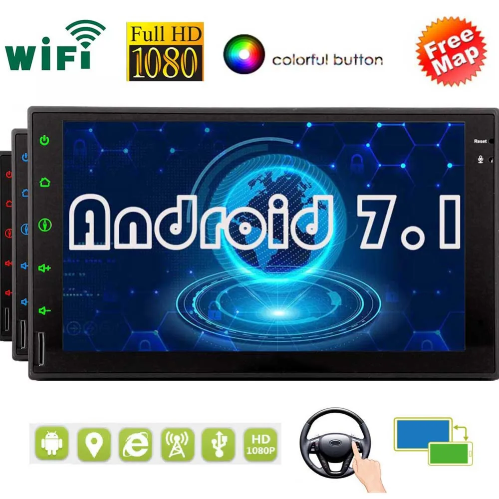 Автомагнитола 2 Din Android 7 1 Восьмиядерный процессор сенсорный экран дюймов