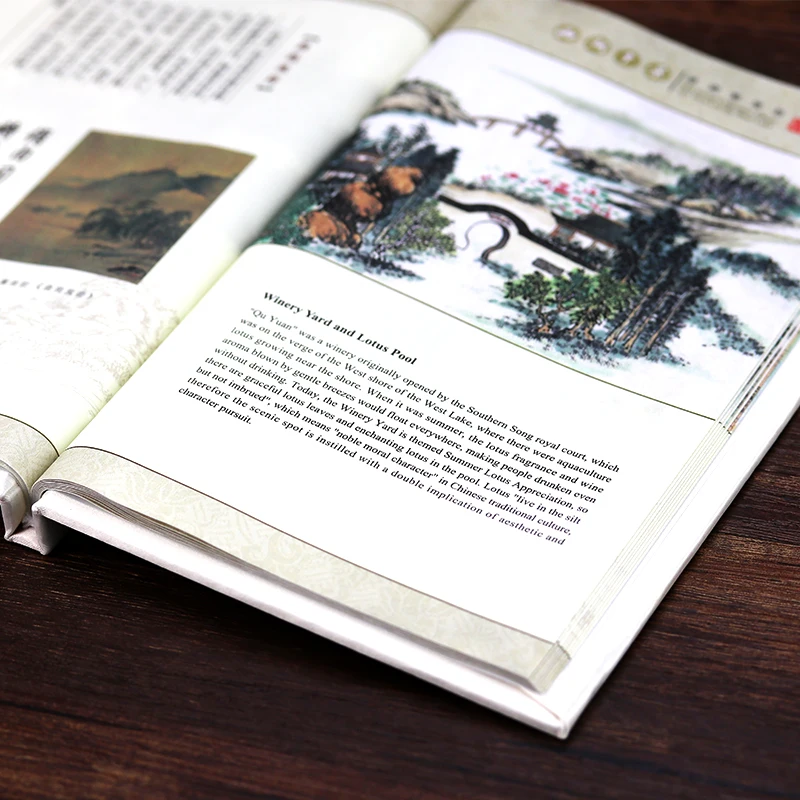 Tangfoo шелковая печать альбом творческая книга The West Lake Ten View HangZhou туристический