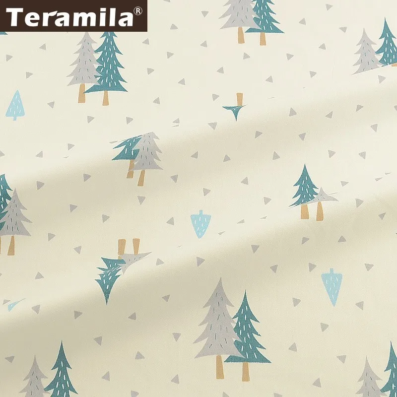 Teramila Telas Trees дизайн 100% хлопчатобумажная саржевая ткань измерительная сделай сам