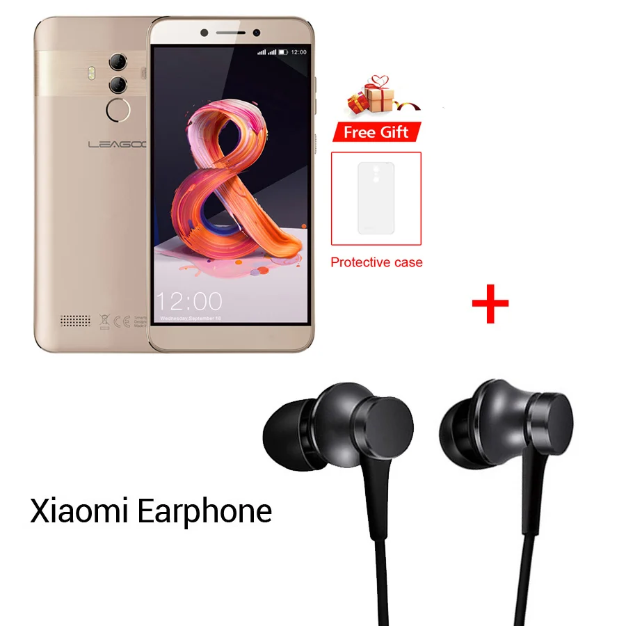 Gold N Blck Earphone Leagoo T8S Face ID 5,5 ''FHD 16:9 Incell 4 Гб ОЗУ 32 Гб ПЗУ Android 8,1 MT6750T Восьмиядерный 3080 мАч 13 МП Двойная камера мобильный телефон - Цвет: Gold N Blck Earphone