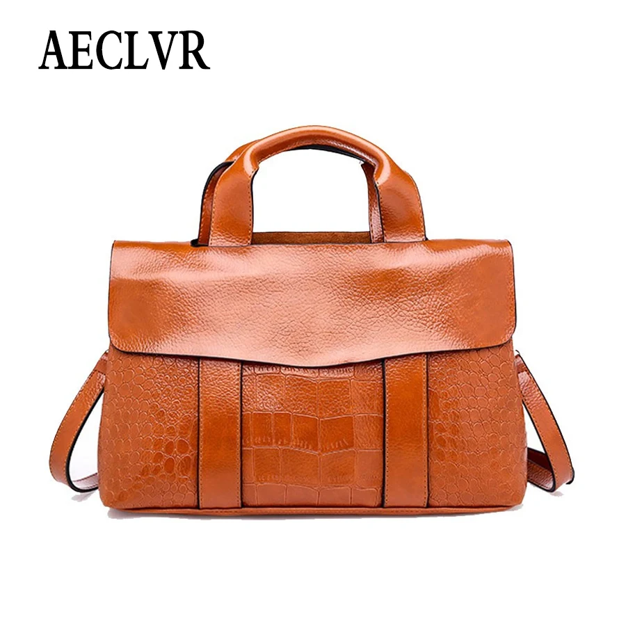 AECLVR Аллигатор ПУ кожа сумки через плечо мото &amp Байкерская модная женская сумка