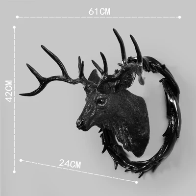 Креативная голова оленя настенное украшение для гостиной 3D голова животного декоративная настенная подвеска на стену креативный домашний бар Декор
