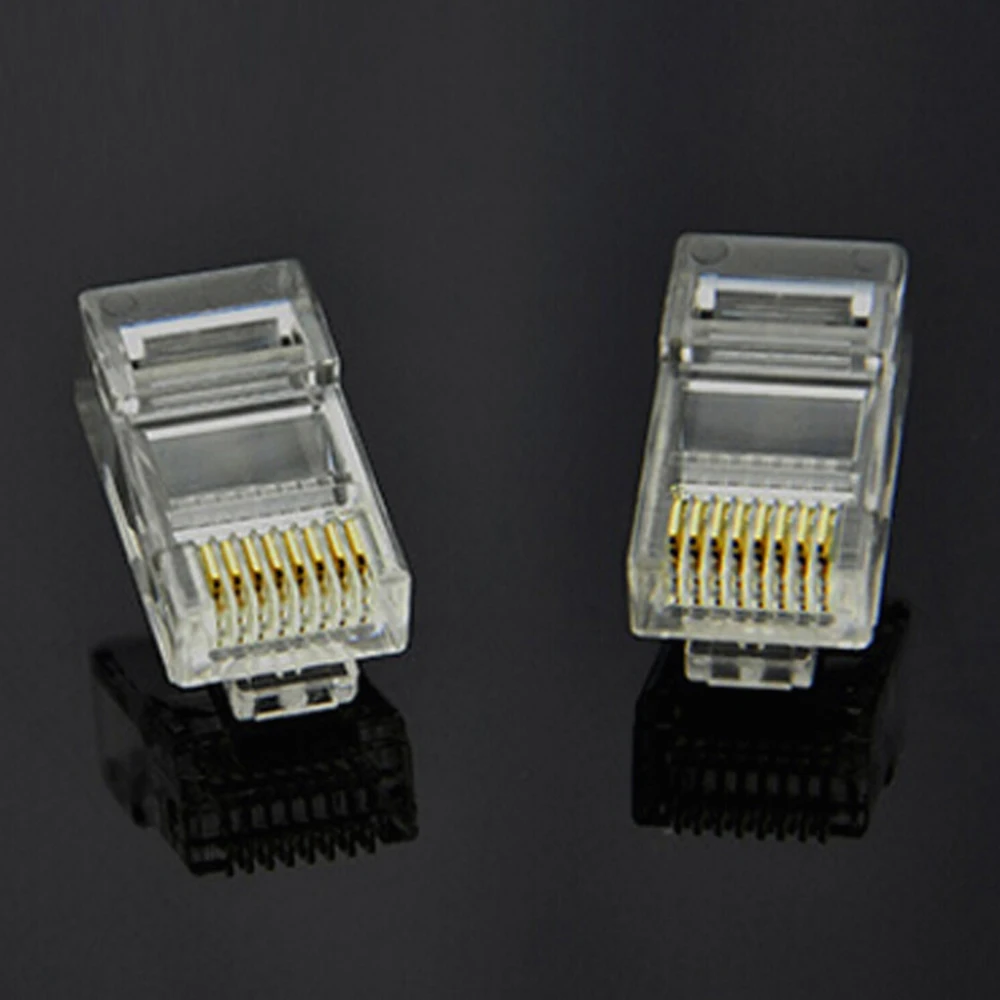 100 шт./лот RJ45 RJ 45 CAT5 CAT6 модульный разъем сетевой разъем|rj45 wall connector|rj45 5econnector header |
