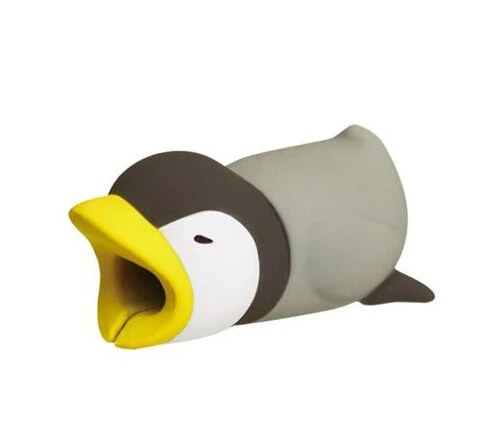 Penguin MEIYI кабель кусается милые животные Дата кабель протектор укуса моталки для iphone USB кабель протектор Органайзер Chompers для iphone X XS - Цвет: Penguin