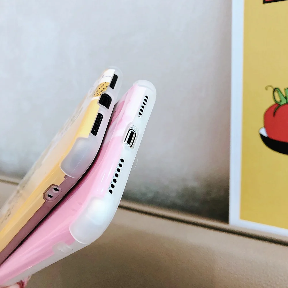 KISSCASE чехол для телефона iPhone XS Max XR X 6 6S 7 8 Plus милый фруктовый персиковый ананас