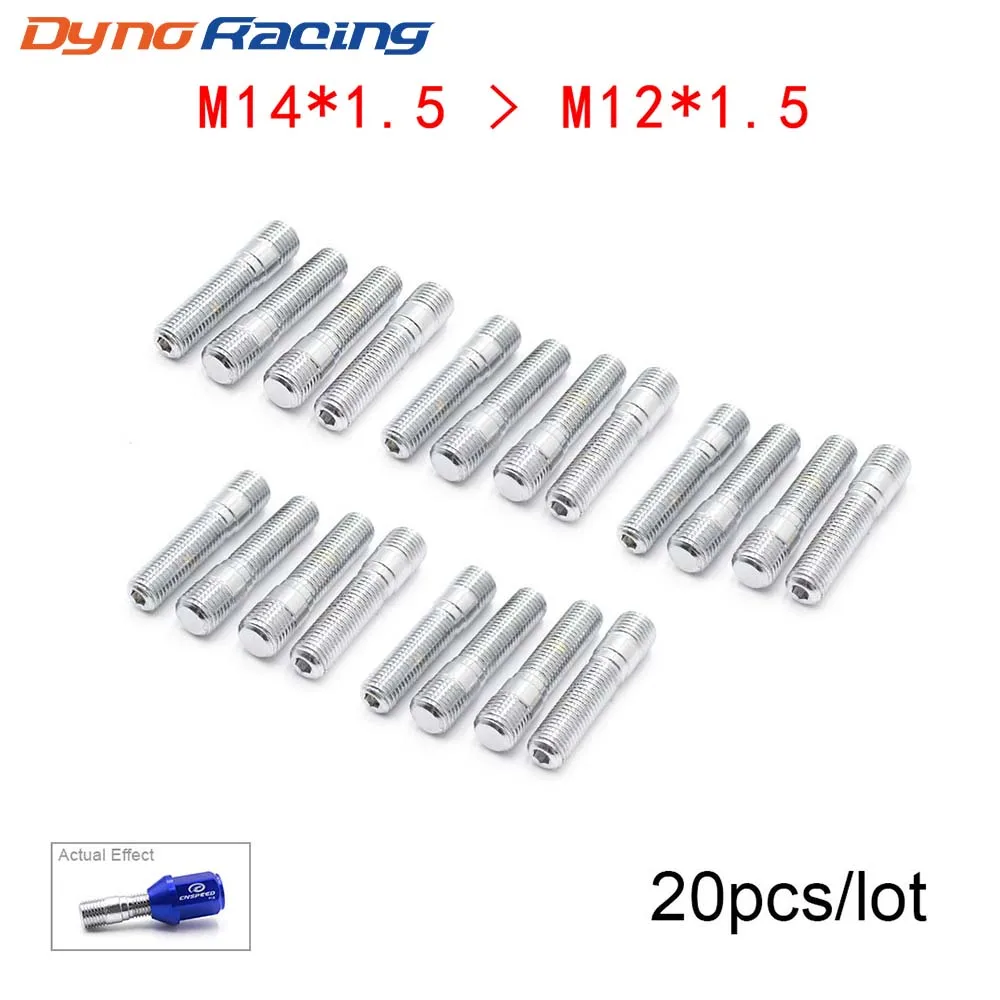 Cnspeed 20 шт. M14x1.5 к M12x1.5 гоночный автомобиль колесо Стад преобразования Tall lug болты заклепки 58 мм YC101107