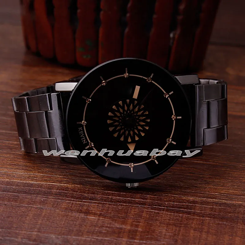 Мужские и женские кварцевые часы Q1252 наручные с цветком кристаллом из