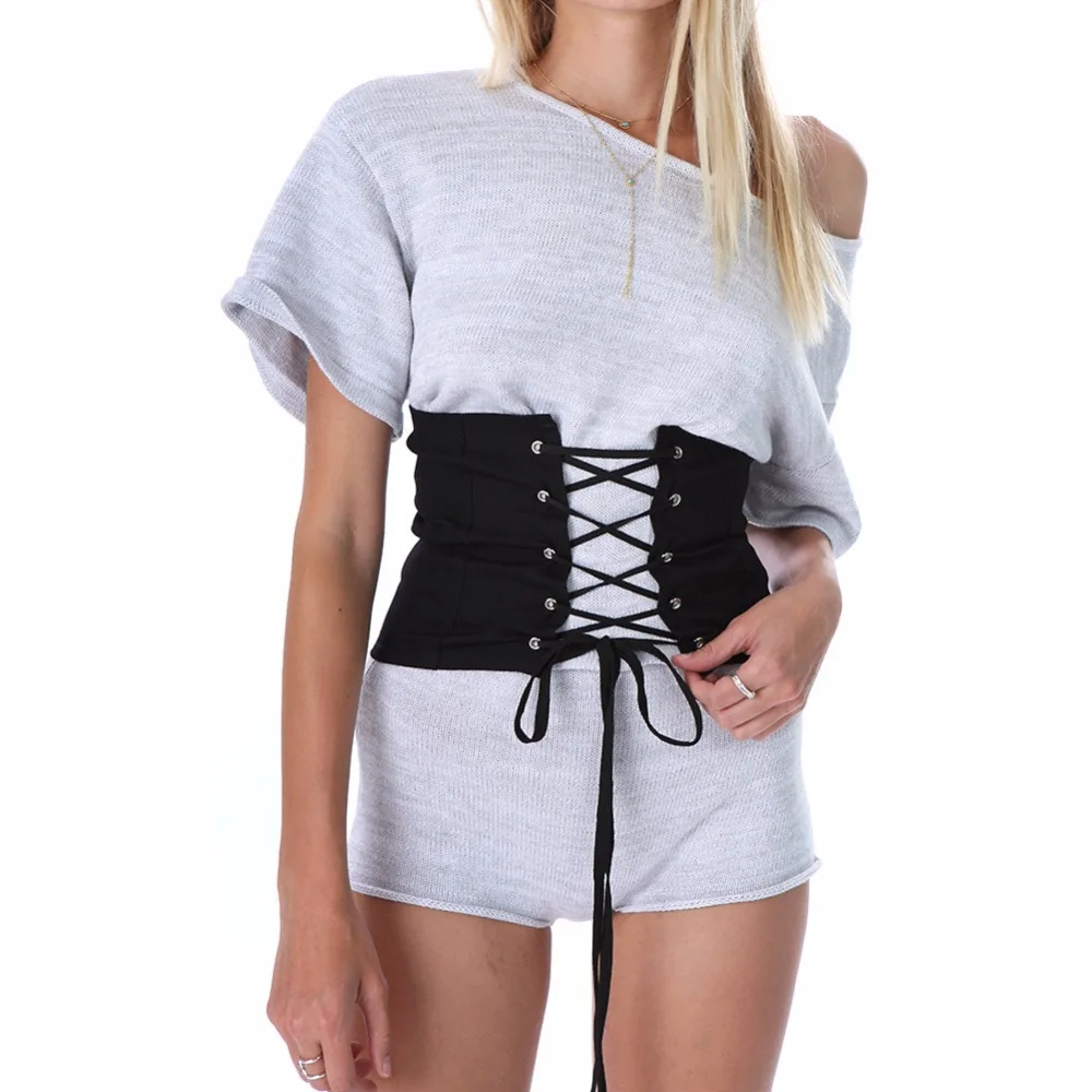 2018 Новый формирующий поясной ремень женский черный из искусственной замши на