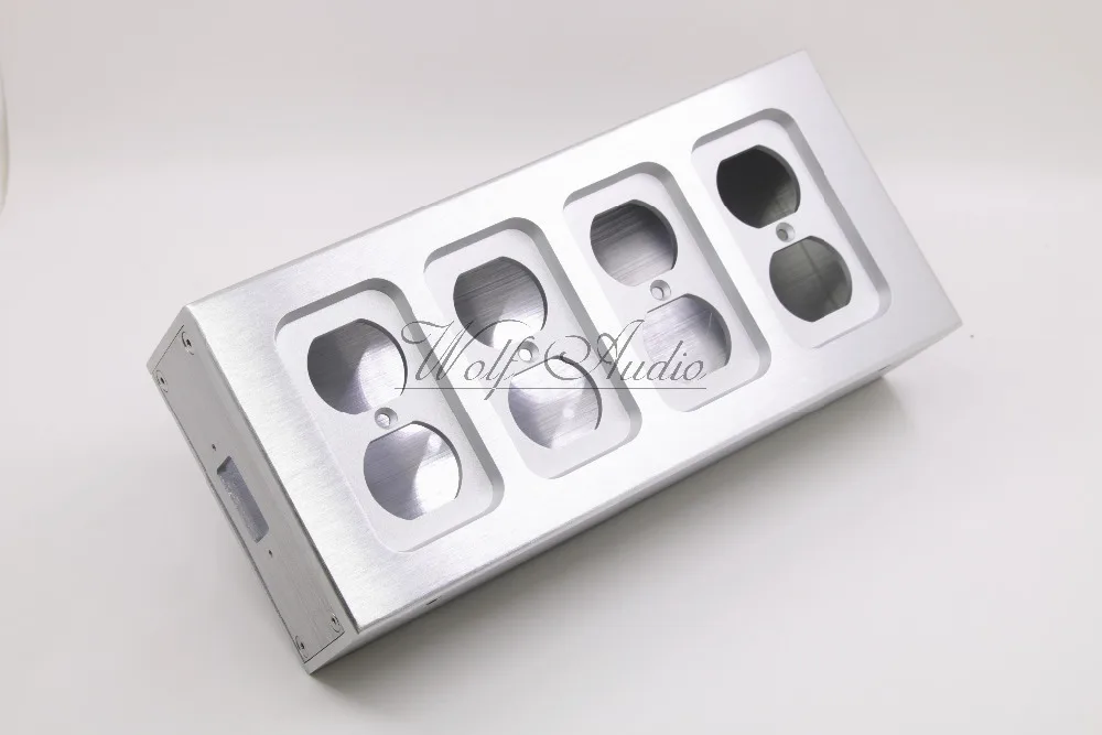 Полностью алюминиевый корпус для электропитания серебристый HiFi чехол