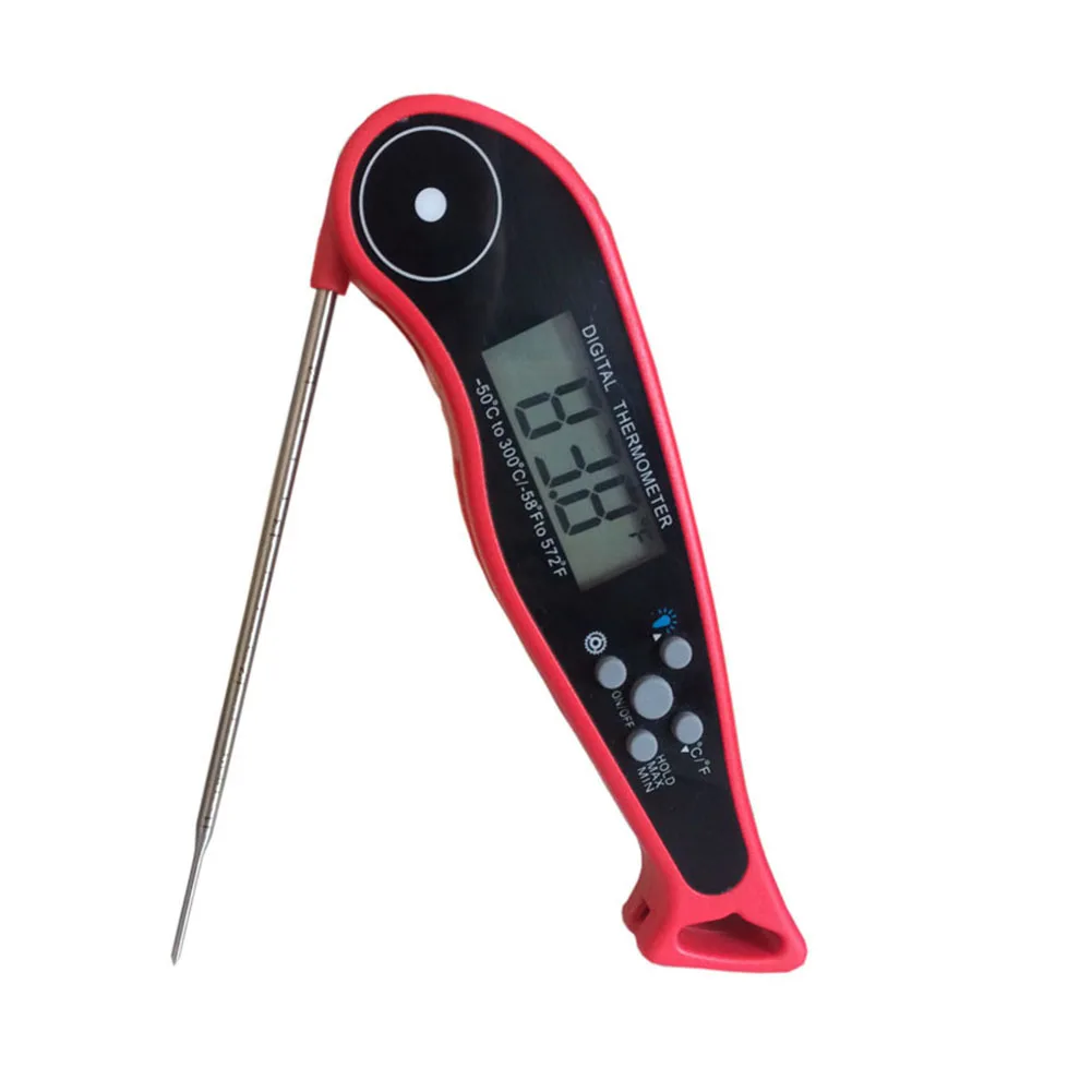 Grill Kitchen LCD Digital Meat Backlight Thermometer Alarm Cooking Household BBQ Instant Read Foldable Probe Waterproof Auto Off | Дом и сад