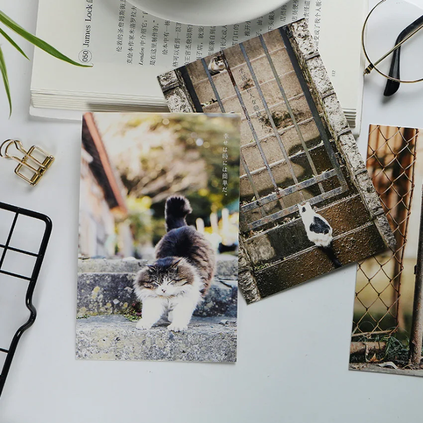 30 шт./лот Kawaii кошка лес открытка конверт для поздравительной открытки подарок открытка на день рождения DIY подарки