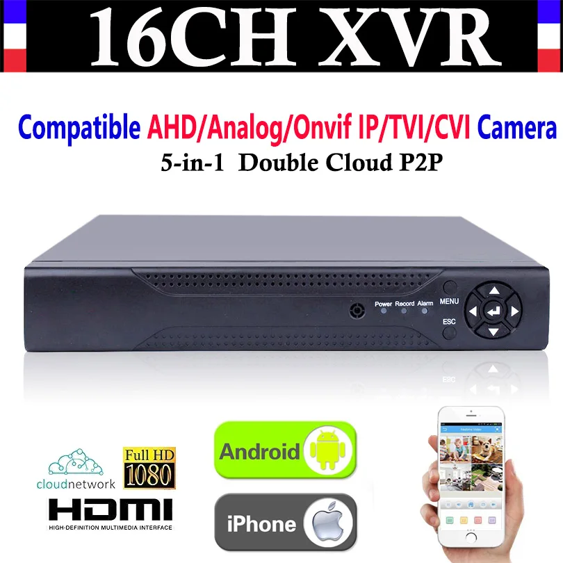 Обновленная камера видеонаблюдения 16 каналов 1080P NVR AHD TVI CVI DVR + 1080N