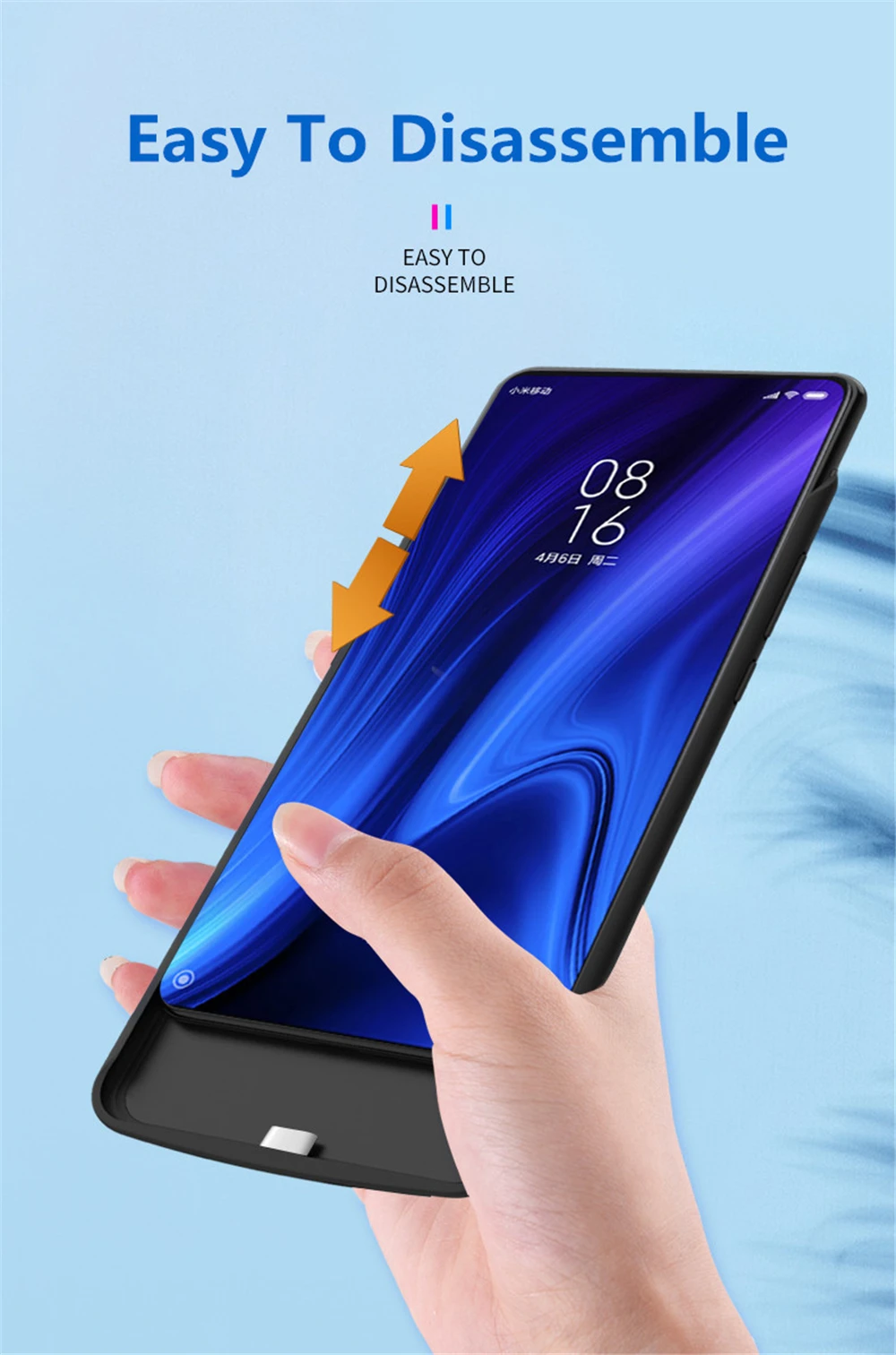 NTSPACE 6500 мАч зарядное устройство чехол для Xiaomi Redmi K20 Pro Портативный Путешествия зарядки Банк питания чехол для Redmi K20 power Case